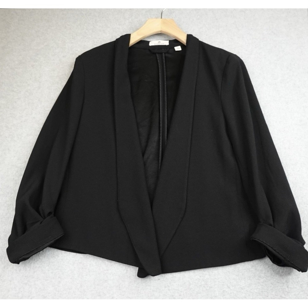 Babaton Blazer Womens 8 Black Open Front Career Academia Preppy Business
